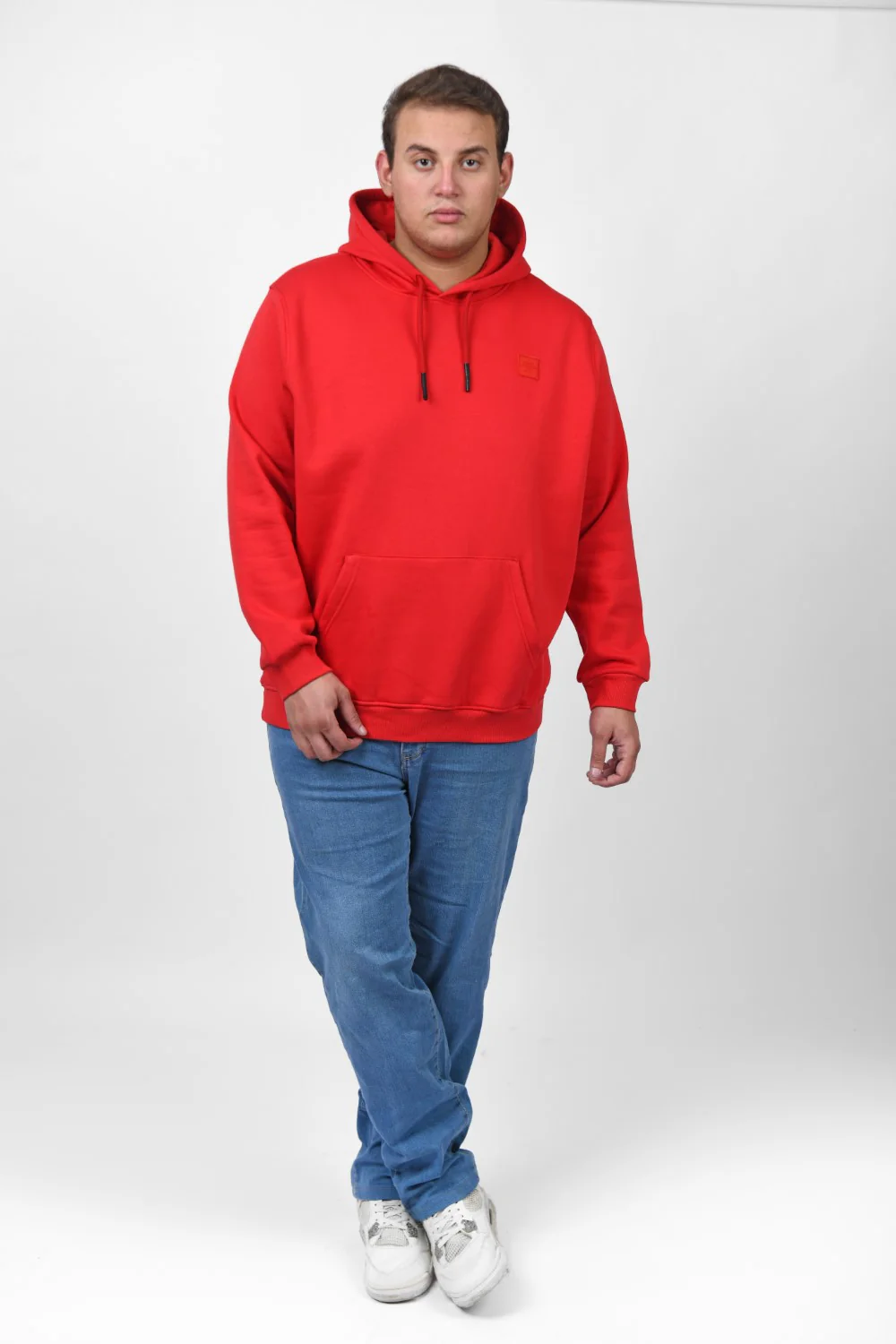 Men's Big Size Slim Fit Hoodie Made Of Comfort Melton Padded Front Printed Sweatshirt - Image 16