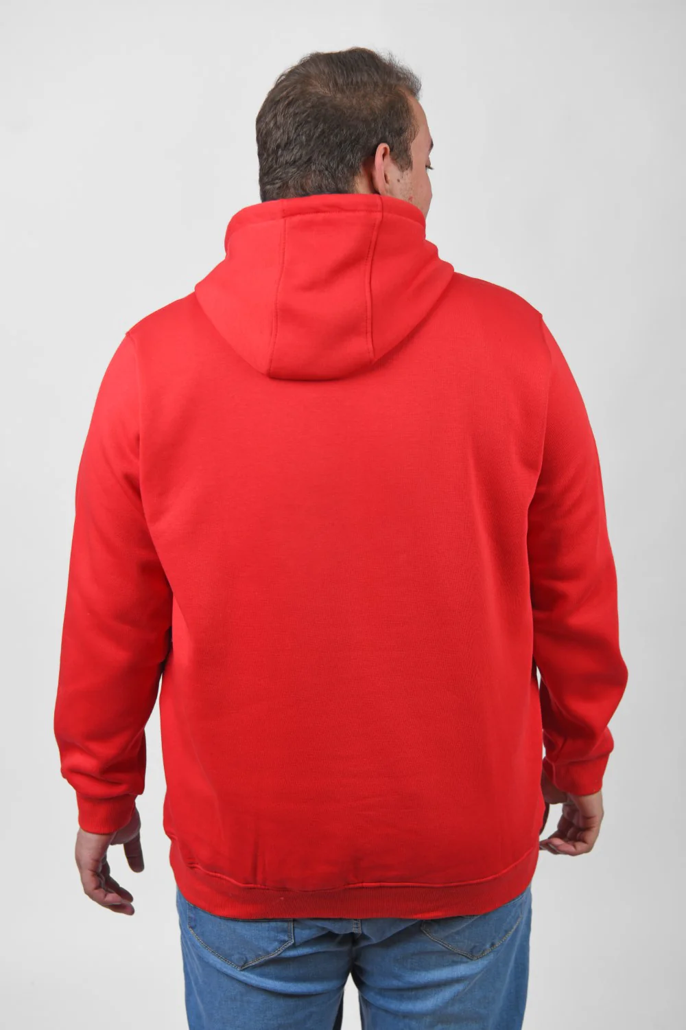 Men's Big Size Slim Fit Hoodie Made Of Comfort Melton Padded Front Printed Sweatshirt - Image 17