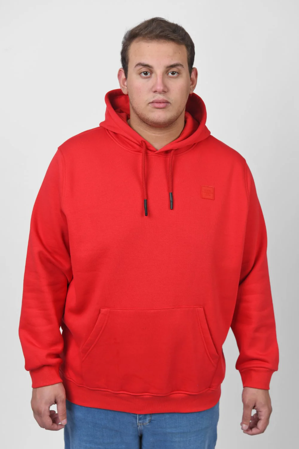 Men's Big Size Slim Fit Hoodie Made Of Comfort Melton Padded Front Printed Sweatshirt - Image 18