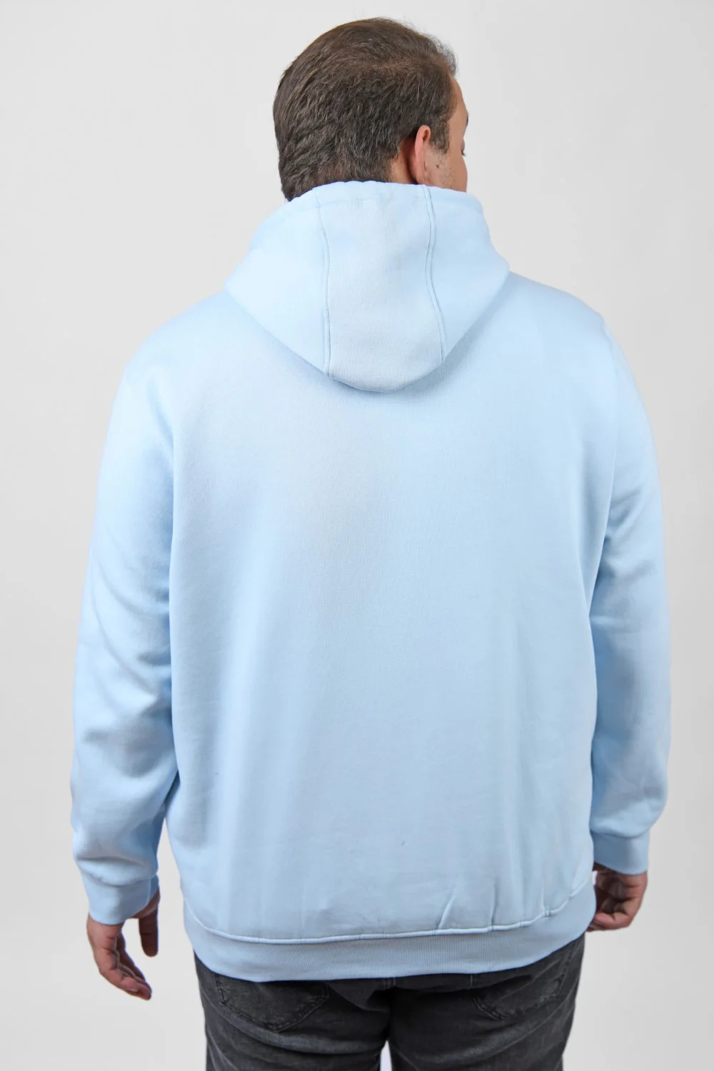 Men's Big Size Slim Fit Hoodie Made Of Comfort Melton Padded Front Printed Sweatshirt - Image 20