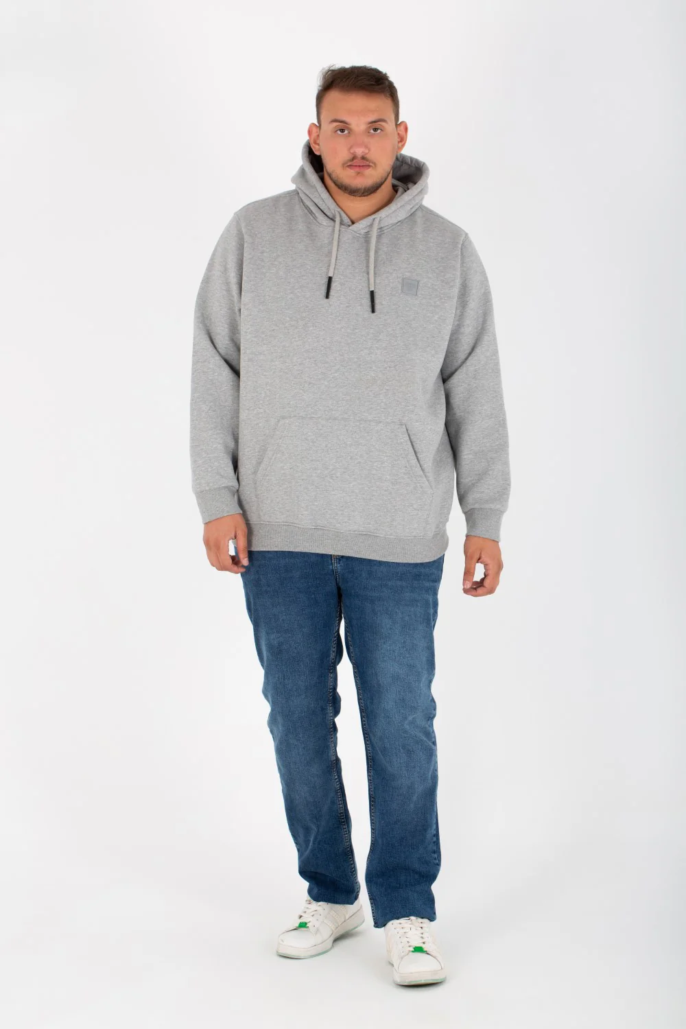 Men's Big Size Slim Fit Hoodie Made Of Comfort Melton Padded Front Printed Sweatshirt - Image 22
