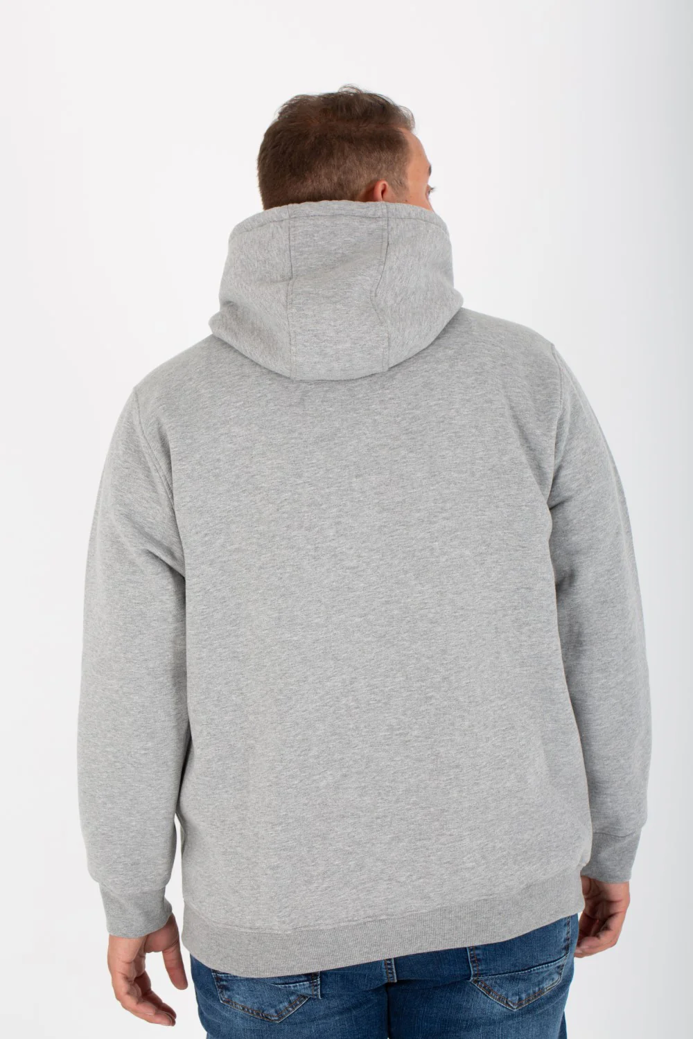 Men's Big Size Slim Fit Hoodie Made Of Comfort Melton Padded Front Printed Sweatshirt - Image 23