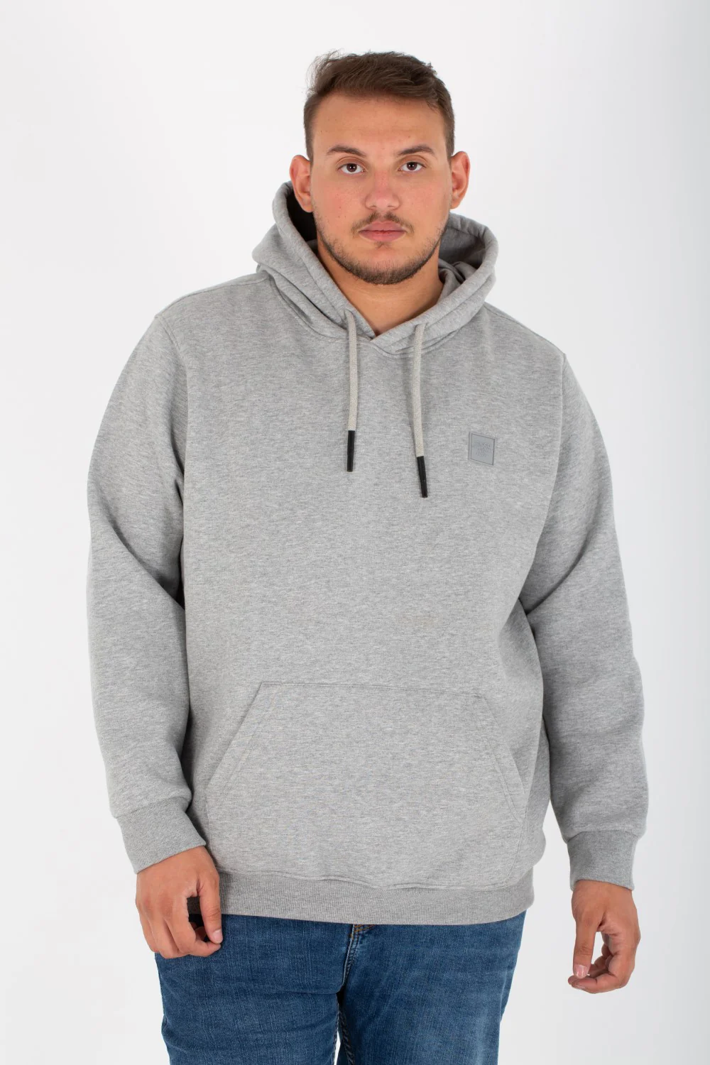 Men's Big Size Slim Fit Hoodie Made Of Comfort Melton Padded Front Printed Sweatshirt - Image 24