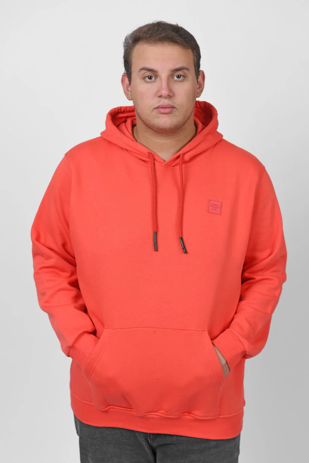 Men's Big Size Slim Fit Hoodie Made Of Comfort Melton Padded Front Printed Sweatshirt - Image 27