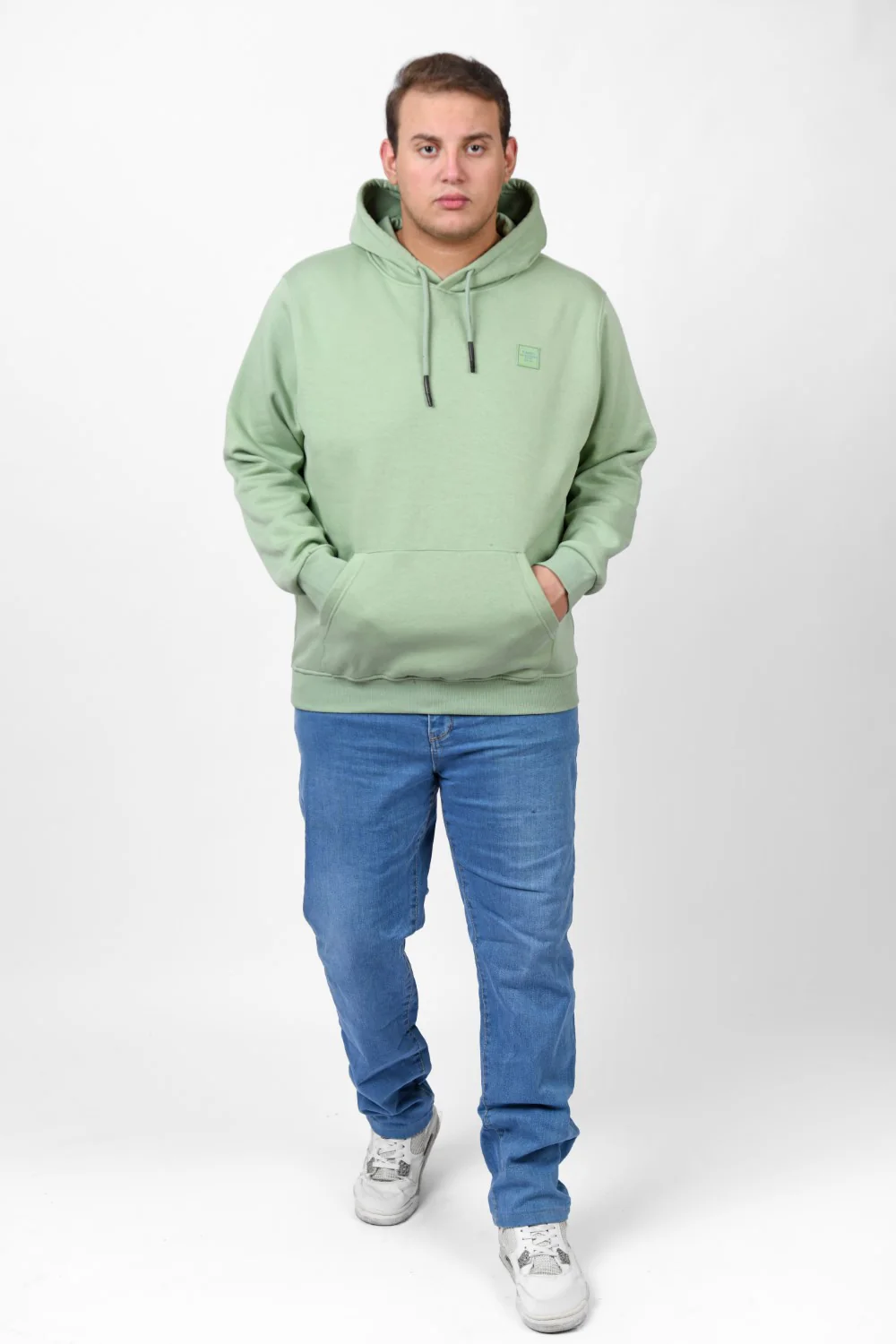 Men's Big Size Slim Fit Hoodie Made Of Comfort Melton Padded Front Printed Sweatshirt - Image 28