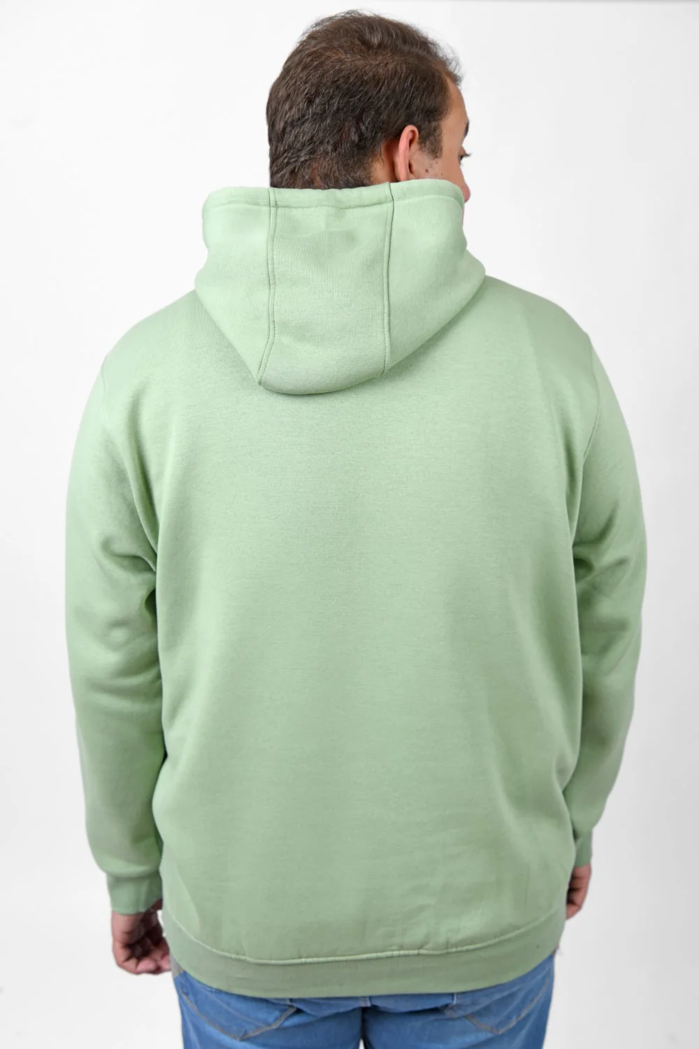 Men's Big Size Slim Fit Hoodie Made Of Comfort Melton Padded Front Printed Sweatshirt - Image 29
