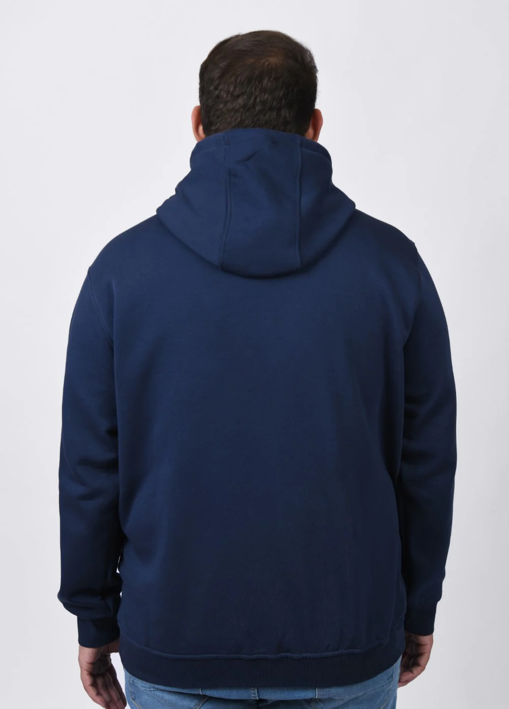 Men's Big Size Slim Fit Hoodie Made Of Comfort Melton Padded Front Printed Sweatshirt - Image 32