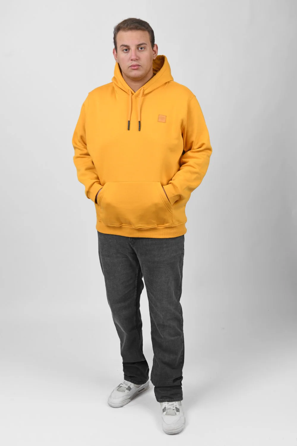 Men's Big Size Slim Fit Hoodie Made Of Comfort Melton Padded Front Printed Sweatshirt - Image 36