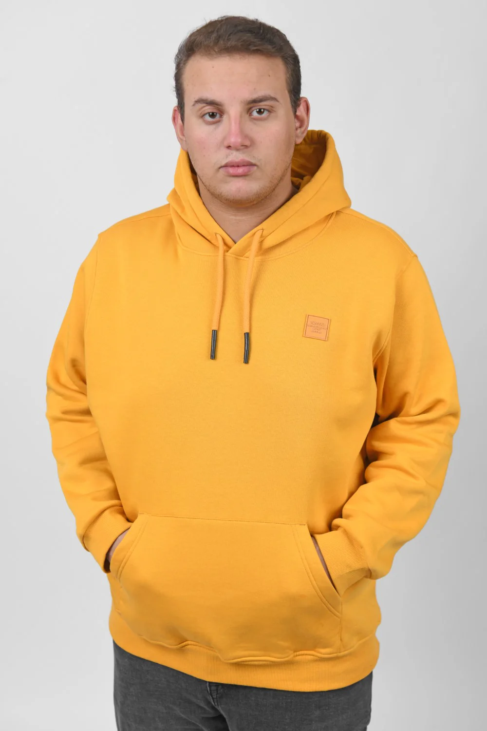Men's Big Size Slim Fit Hoodie Made Of Comfort Melton Padded Front Printed Sweatshirt - Image 37