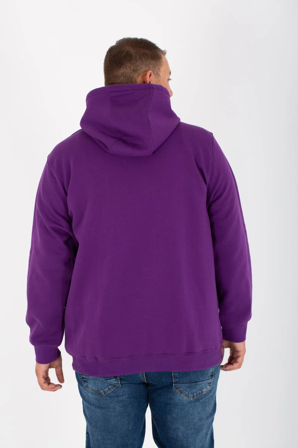Men's Big Size Slim Fit Hoodie Made Of Comfort Melton Padded Front Printed Sweatshirt - Image 39