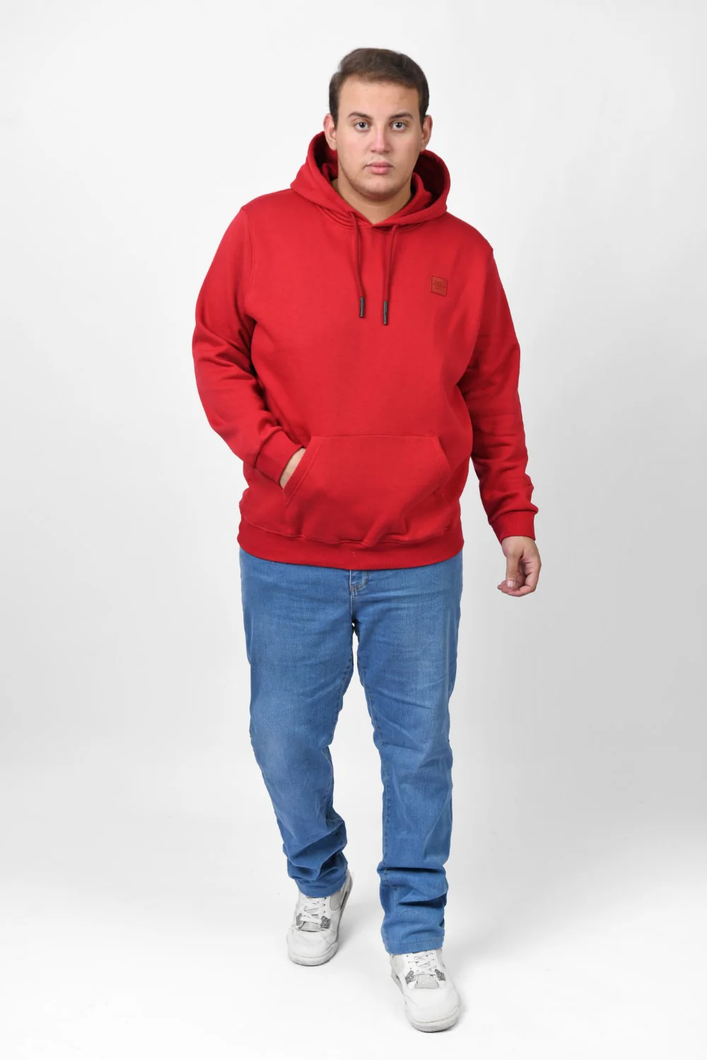Men's Big Size Slim Fit Hoodie Made Of Comfort Melton Padded Front Printed Sweatshirt - Image 41