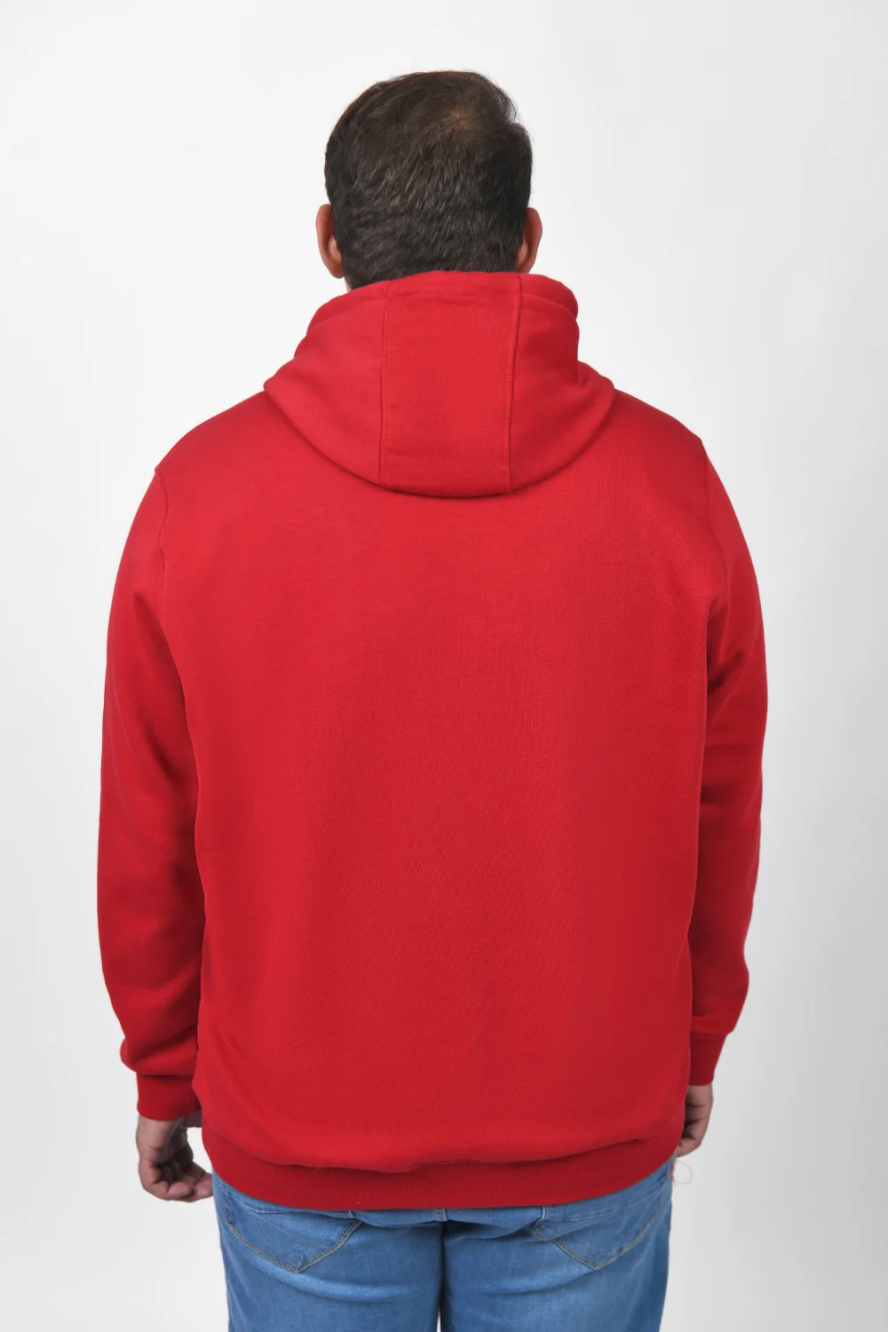 Men's Big Size Slim Fit Hoodie Made Of Comfort Melton Padded Front Printed Sweatshirt - Image 42