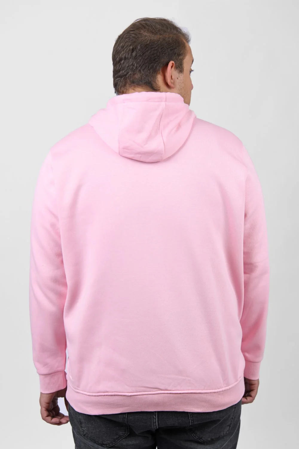 Men's Big Size Slim Fit Hoodie Made Of Comfort Melton Padded Front Printed Sweatshirt - Image 45