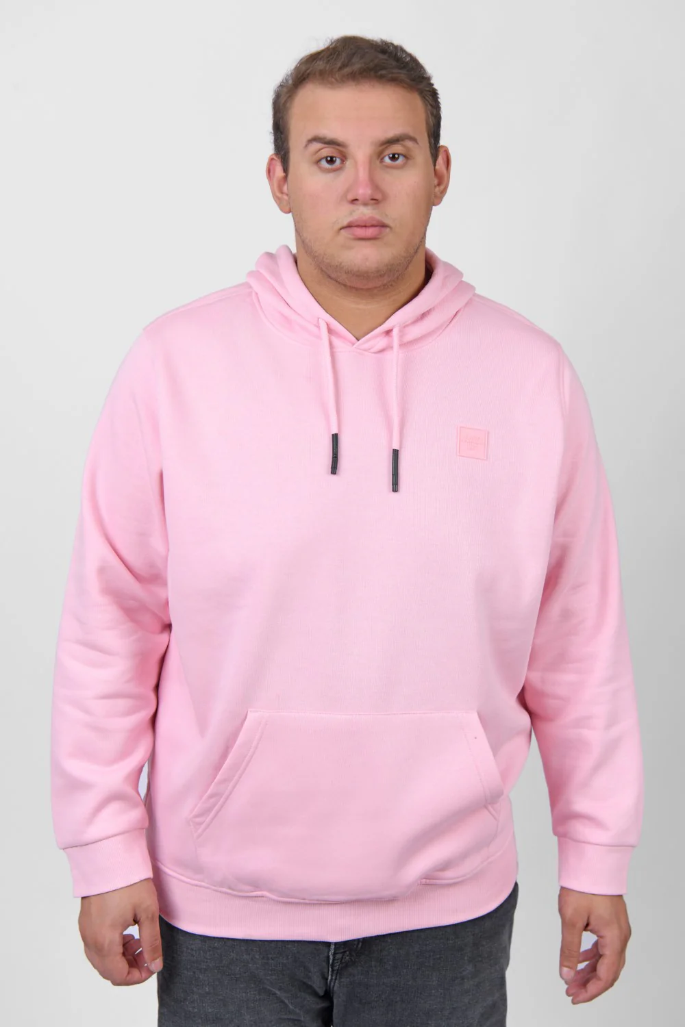 Men's Big Size Slim Fit Hoodie Made Of Comfort Melton Padded Front Printed Sweatshirt - Image 46