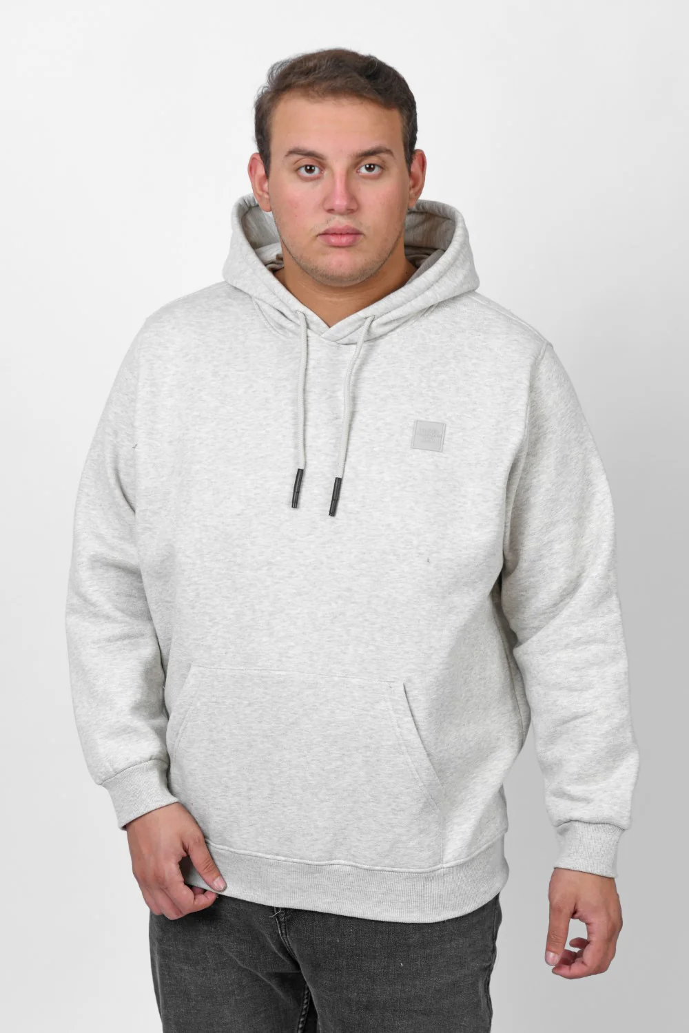 Men's Big Size Slim Fit Hoodie Made Of Comfort Melton Padded Front Printed Sweatshirt - Image 49