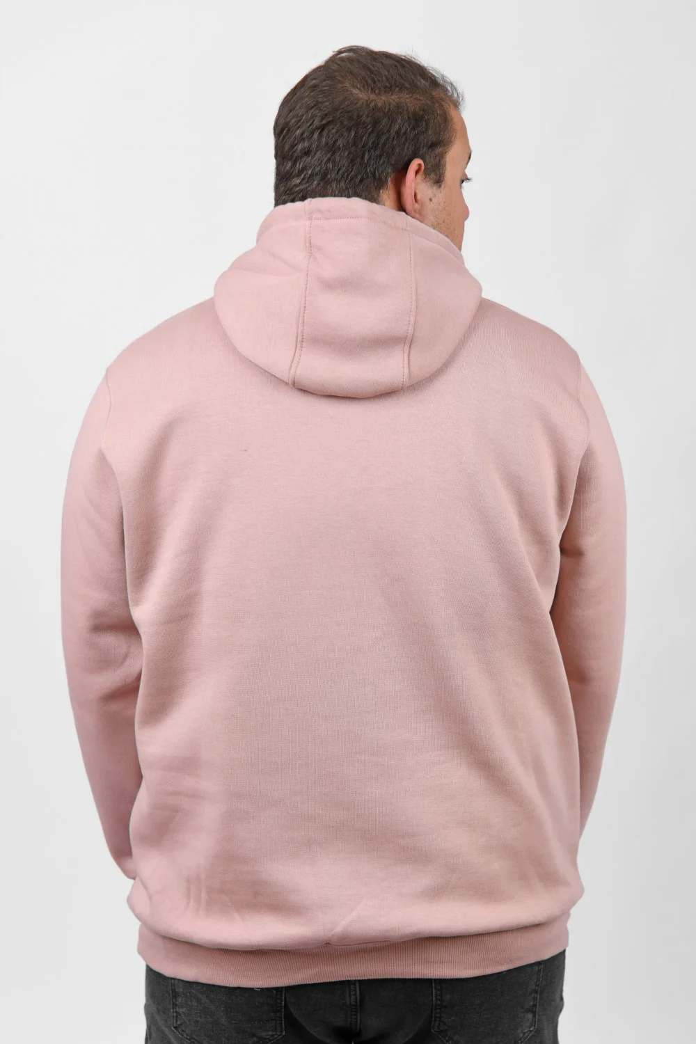 Men's Big Size Slim Fit Hoodie Made Of Comfort Melton Padded Front Printed Sweatshirt - Image 5