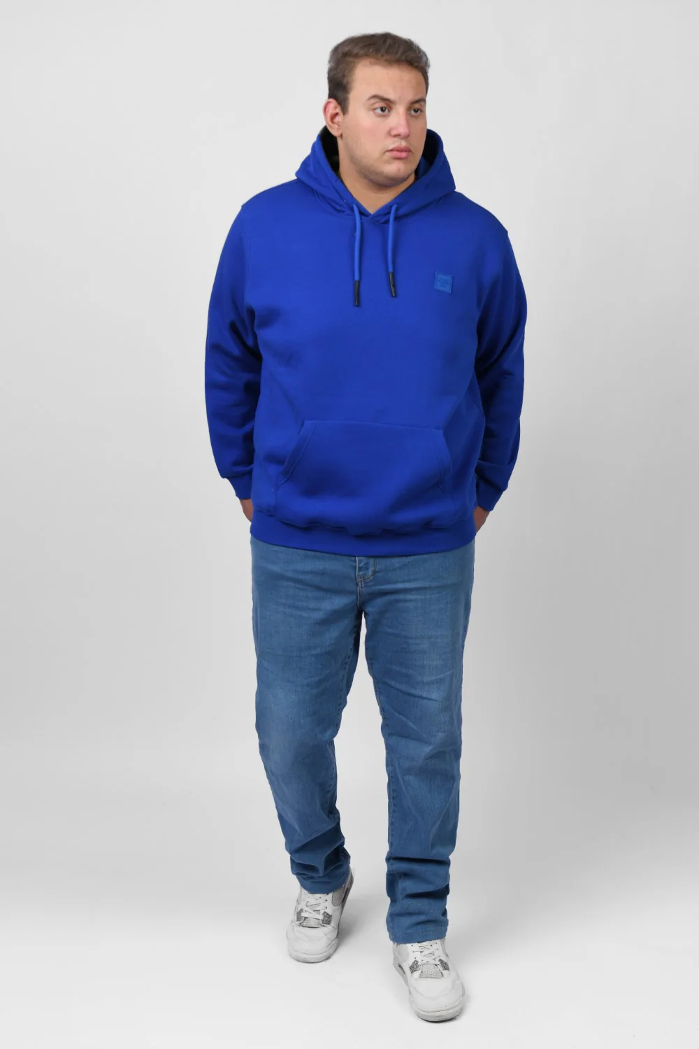 Men's Big Size Slim Fit Hoodie Made Of Comfort Melton Padded Front Printed Sweatshirt - Image 53