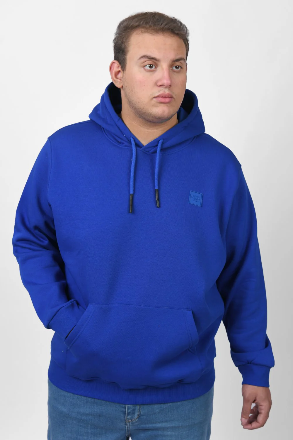 Men's Big Size Slim Fit Hoodie Made Of Comfort Melton Padded Front Printed Sweatshirt - Image 55