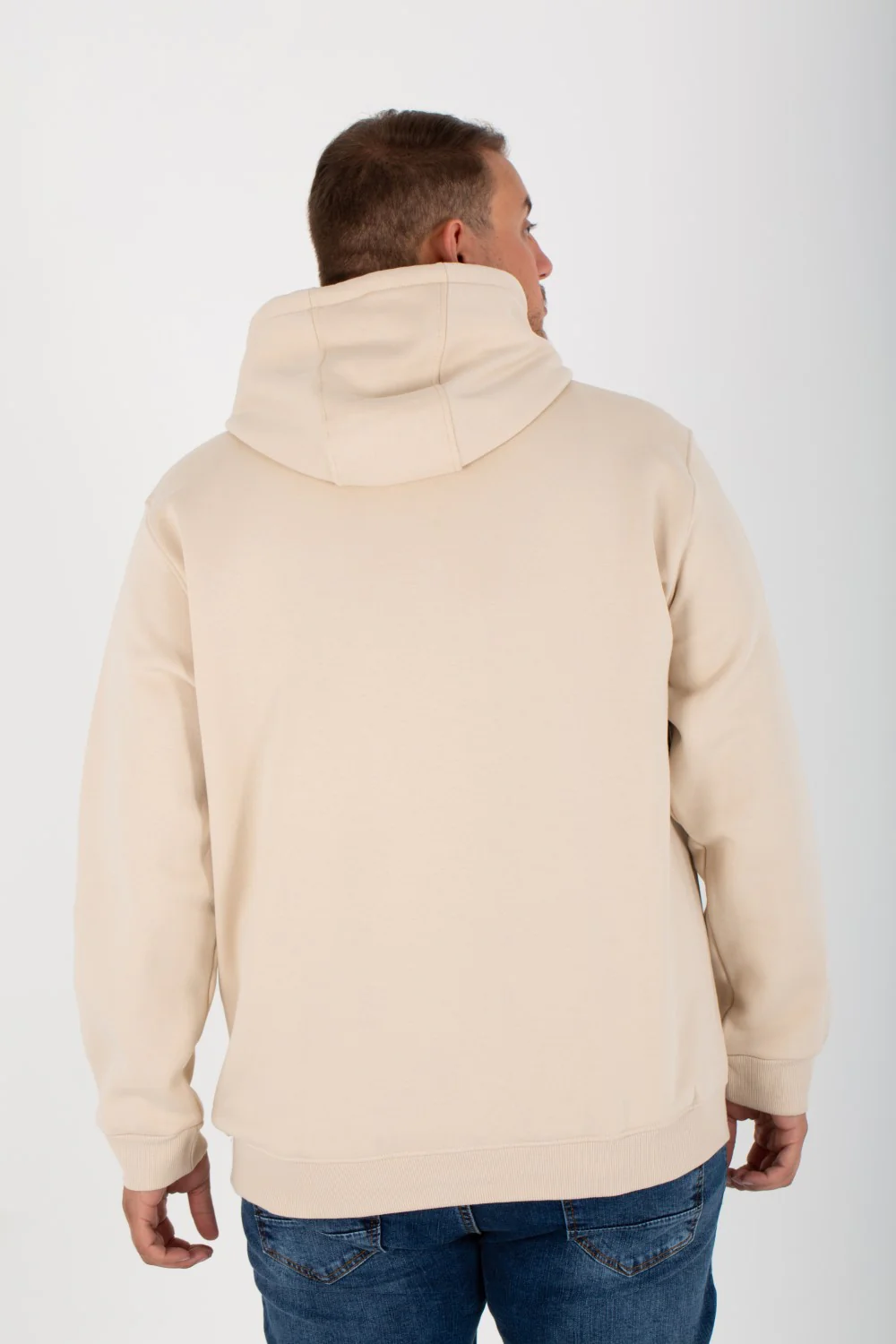 Men's Big Size Slim Fit Hoodie Made Of Comfort Melton Padded Front Printed Sweatshirt - Image 8
