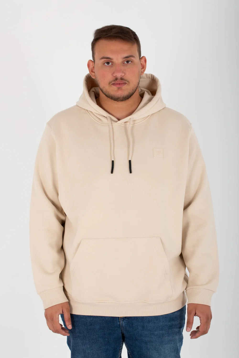 Men's Big Size Slim Fit Hoodie Made Of Comfort Melton Padded Front Printed Sweatshirt - Image 9