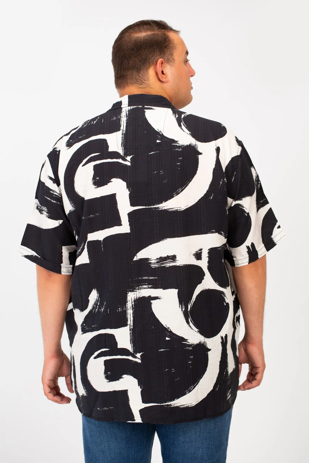 Men's Big Size Summer Short Sleeved Full Print Shirt Made Of Practical And Comfortable Material - Image 2