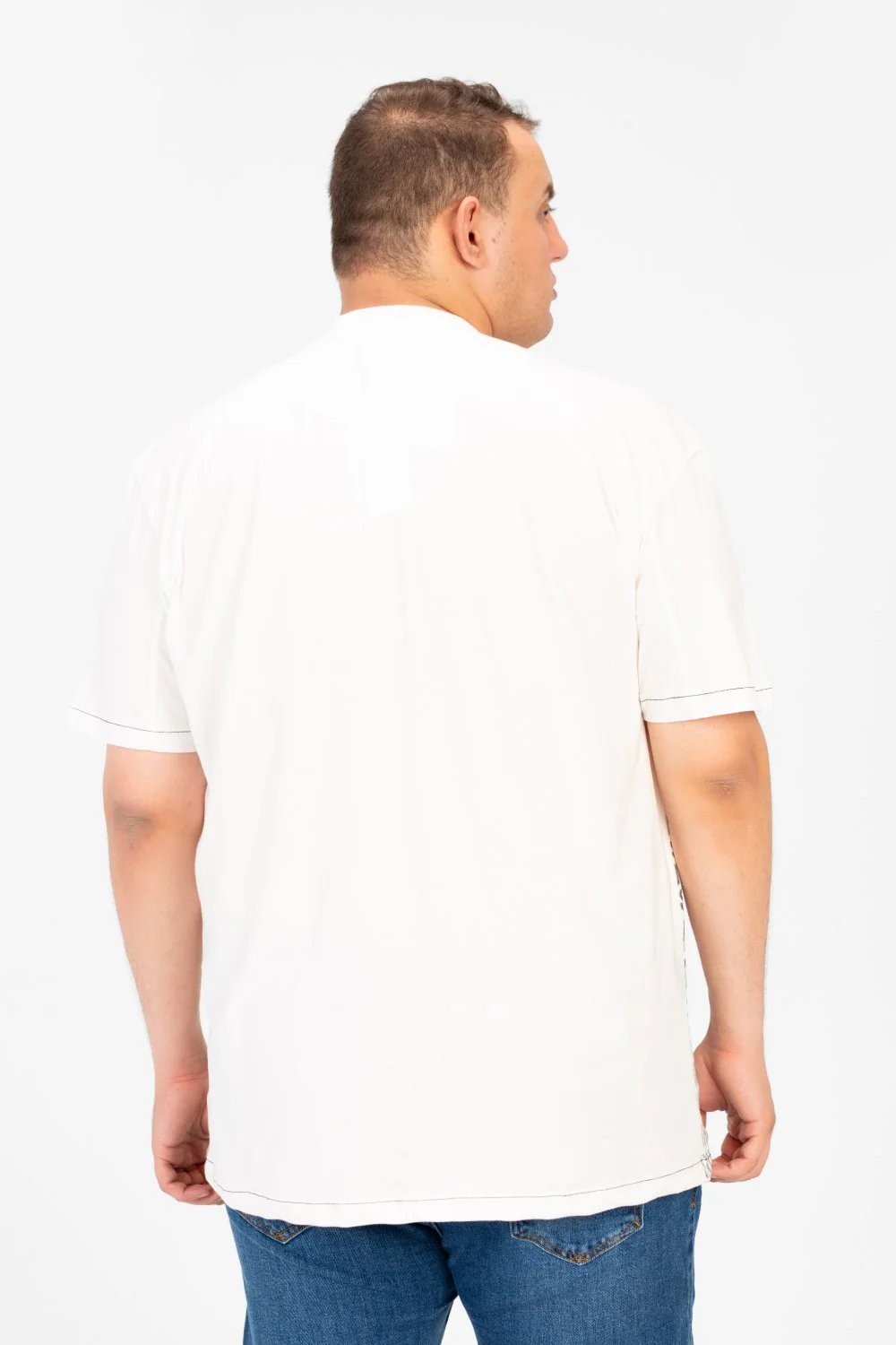 Men's Big Size T-Shirt With Full Front Print And Short Sleeves - Image 10