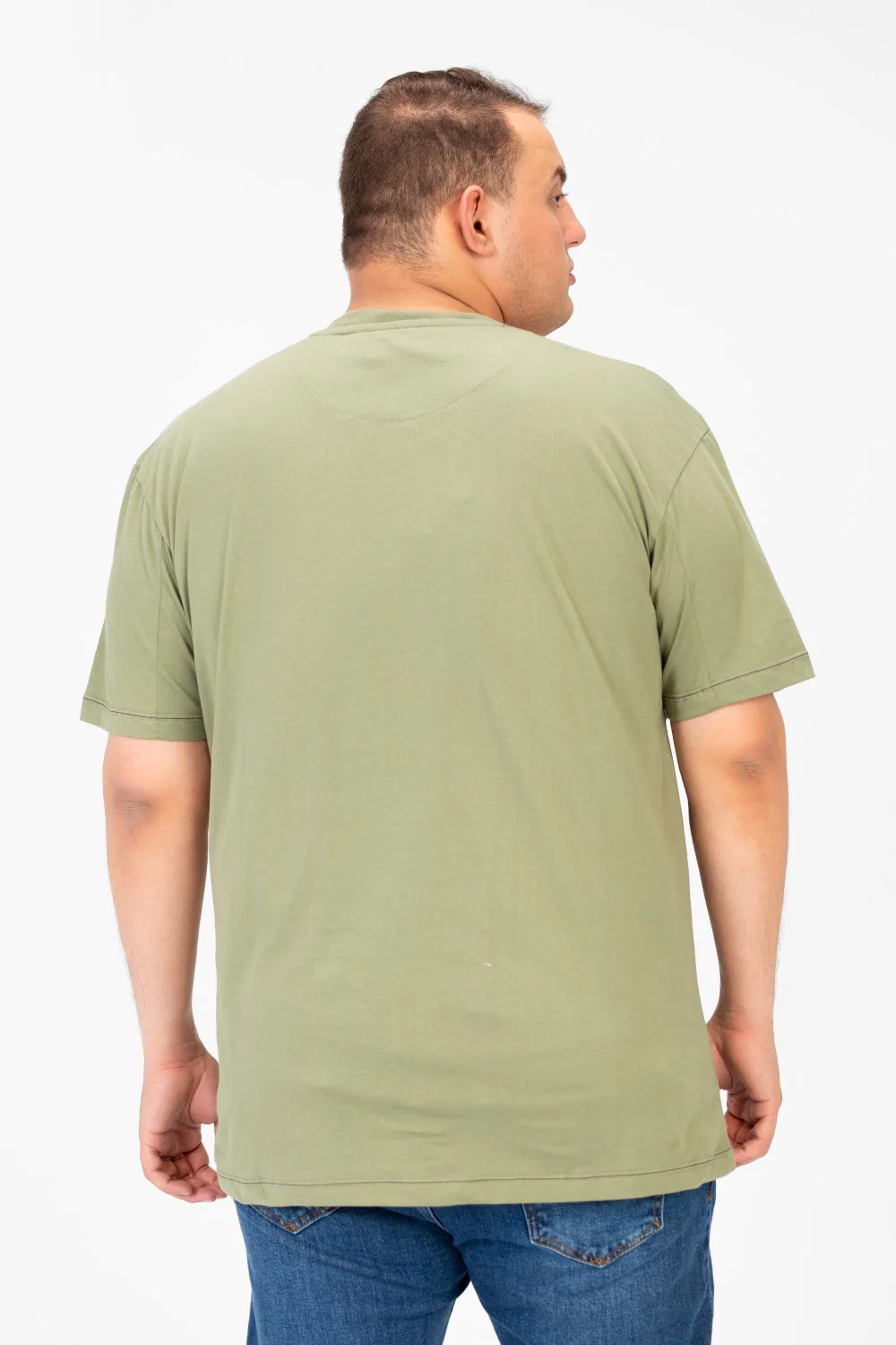 Men's Big Size T-Shirt With Full Front Print And Short Sleeves - Image 6