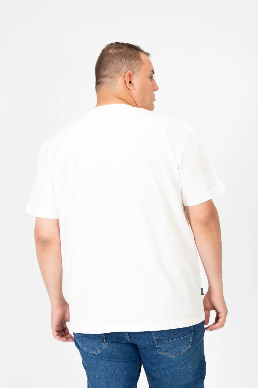 Men's Big Size Tomato Basic Crew Neck T-Shirt - Image 10