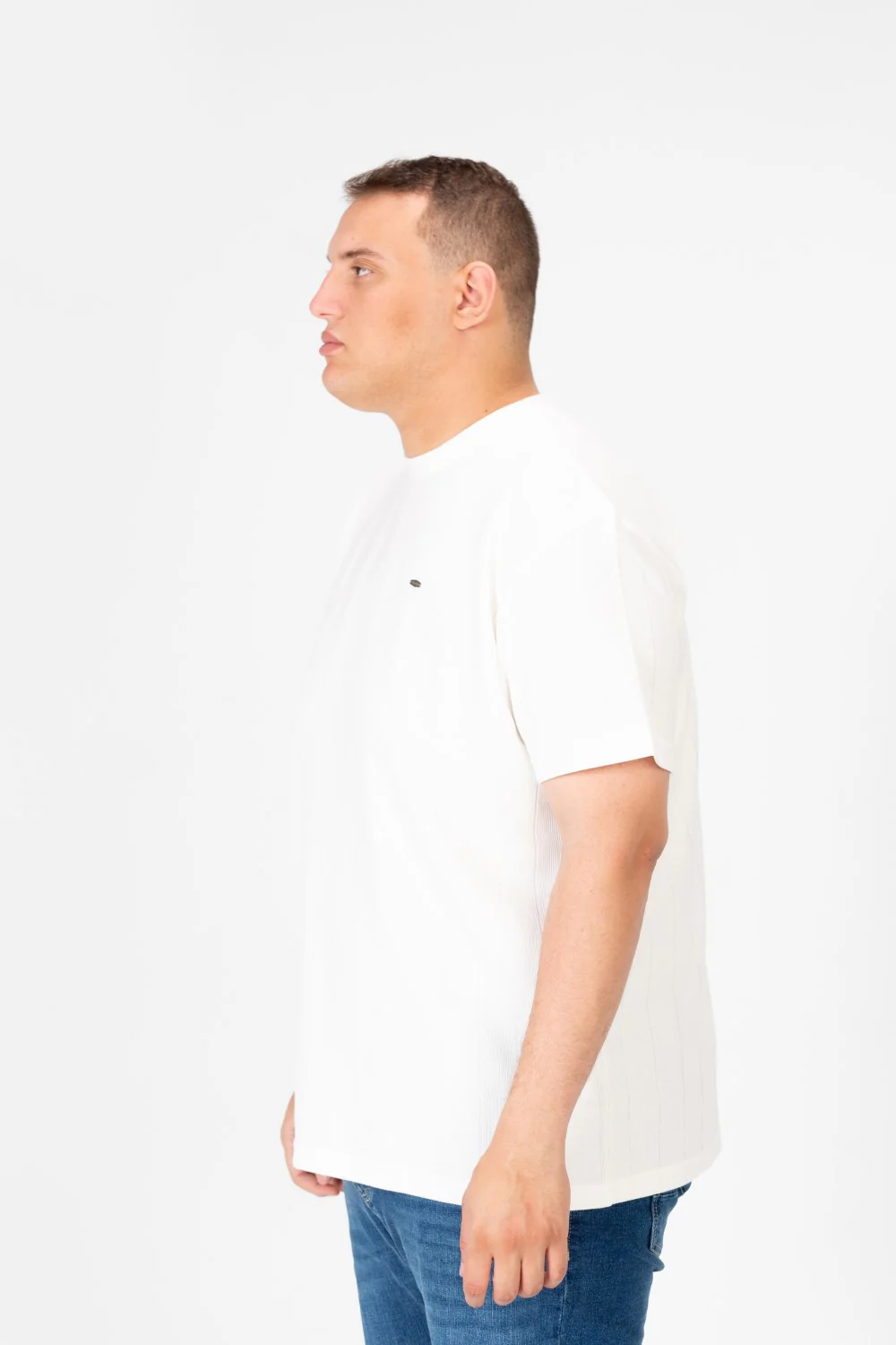Men's Big Size Tomato Basic Crew Neck T-Shirt - Image 11