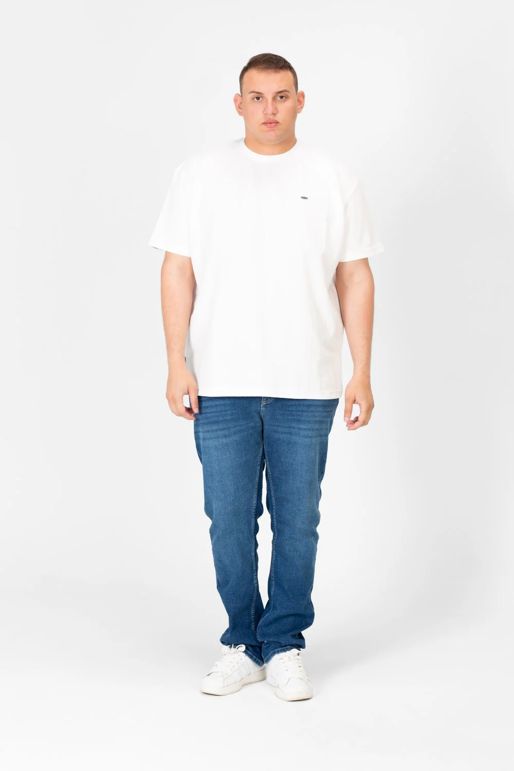 Men's Big Size Tomato Basic Crew Neck T-Shirt - Image 12