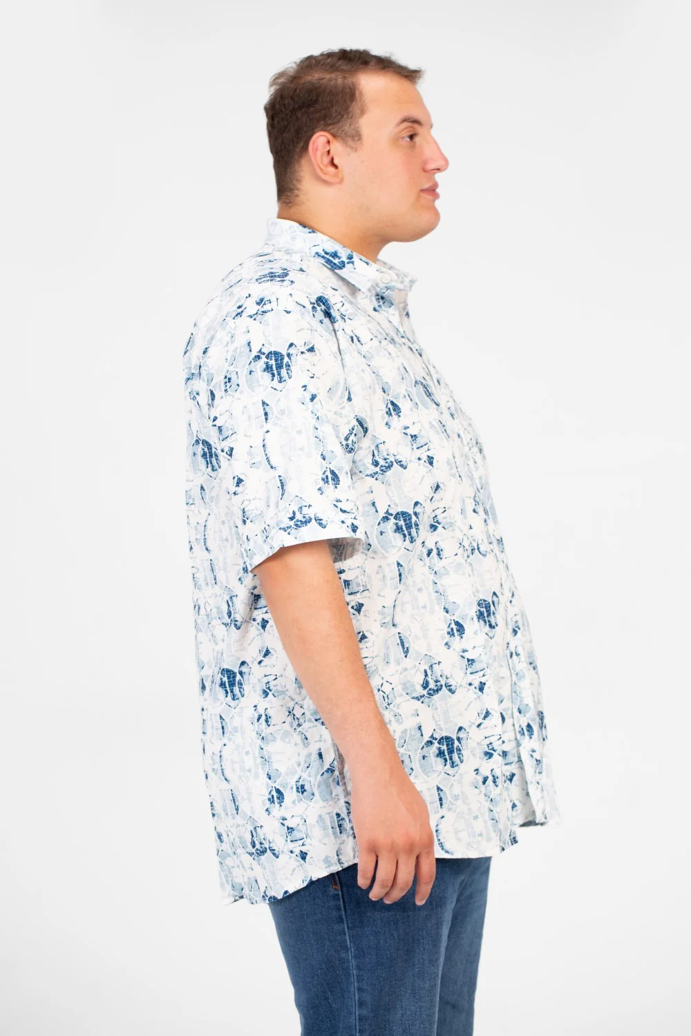 Men's Big Size Tomato Summer Printed Short Sleeve Shirt - Image 11