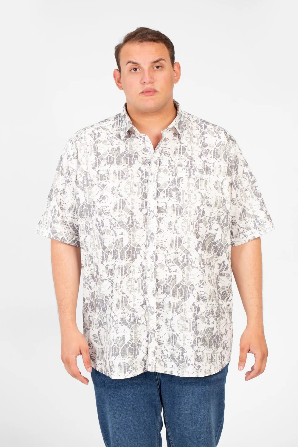 Men's Big Size Tomato Summer Printed Short Sleeve Shirt - Image 13
