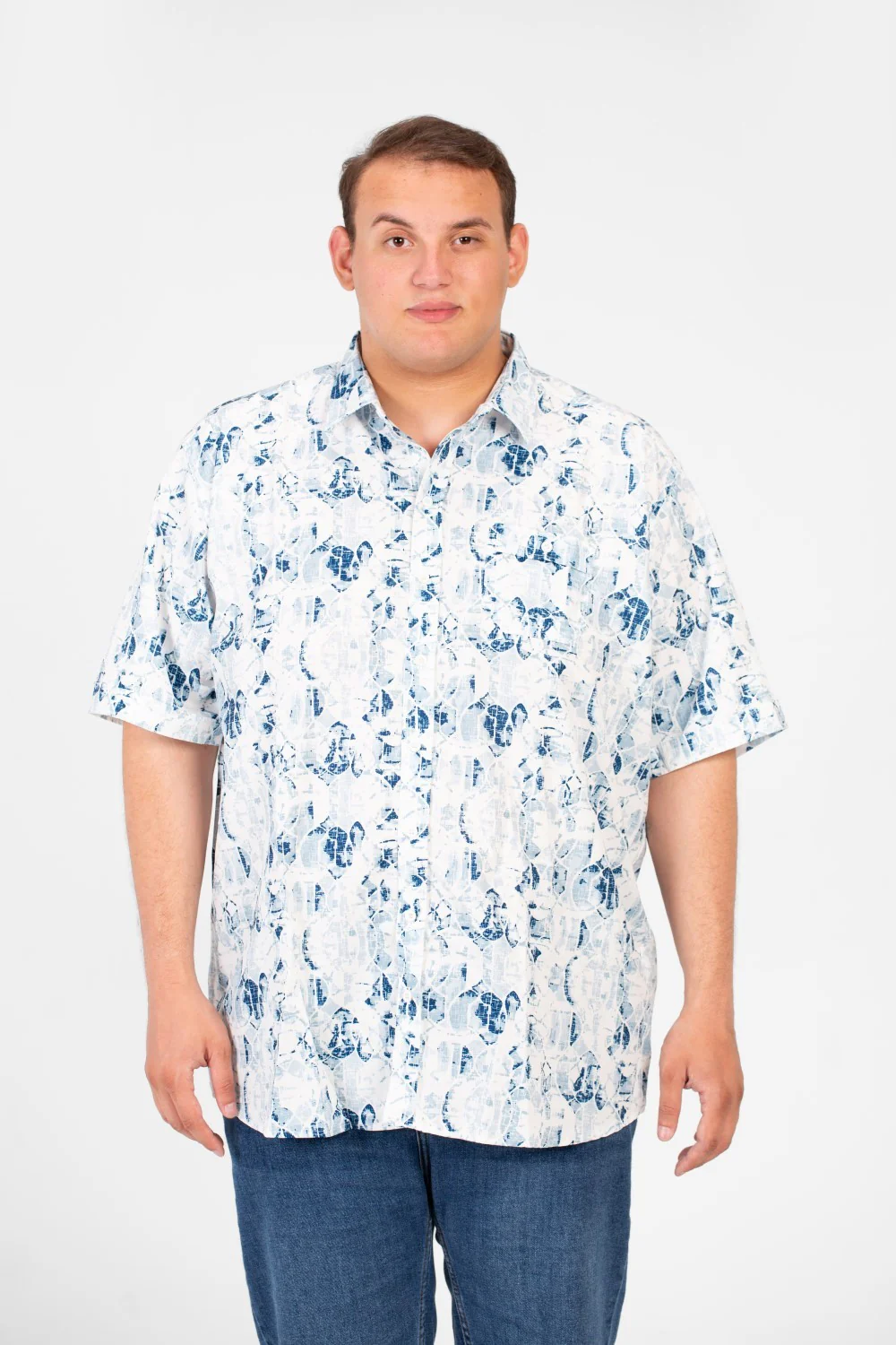 Men's Big Size Tomato Summer Printed Short Sleeve Shirt - Image 9