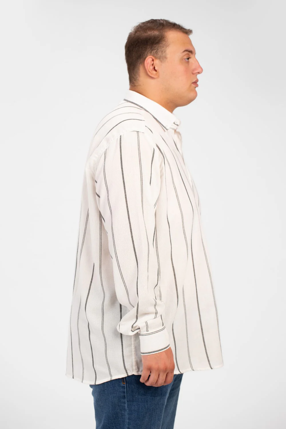 Men's Big Size Tomato Summer Striped Long Sleeve High Quality Shirt - Image 11