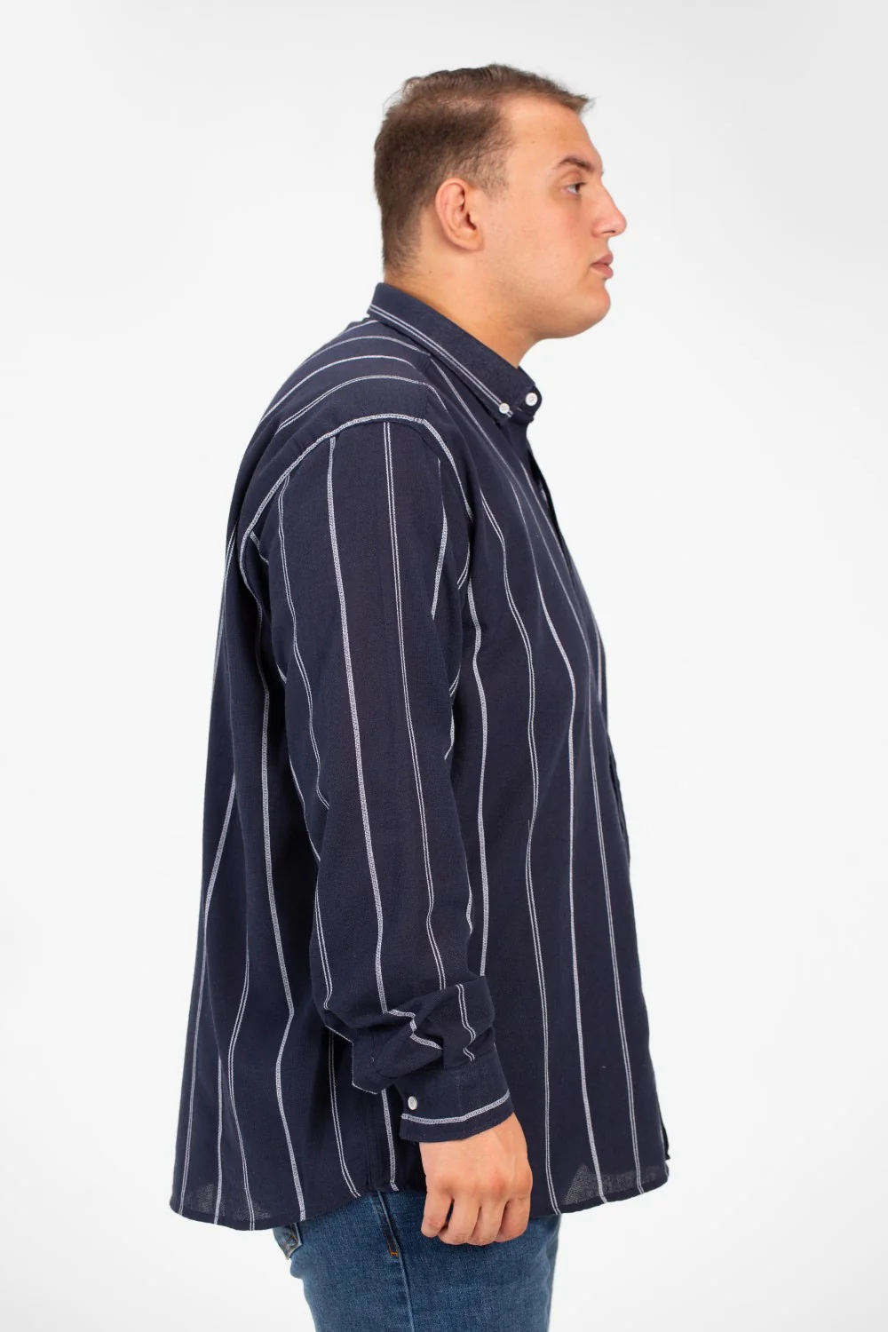 Men's Big Size Tomato Summer Striped Long Sleeve High Quality Shirt - Image 3
