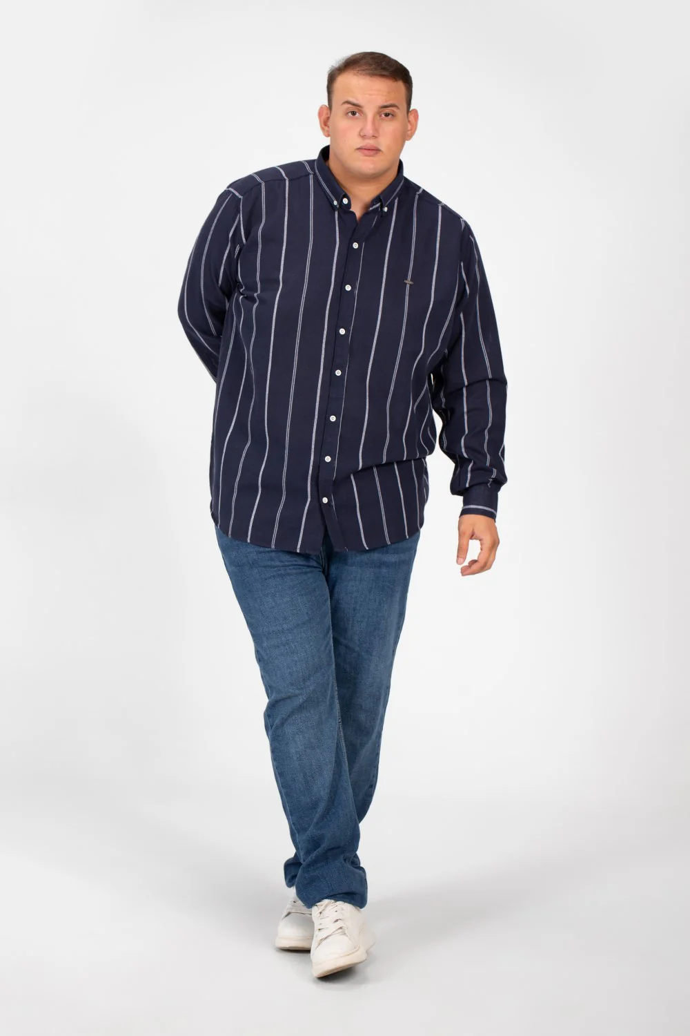 Men's Big Size Tomato Summer Striped Long Sleeve High Quality Shirt - Image 4