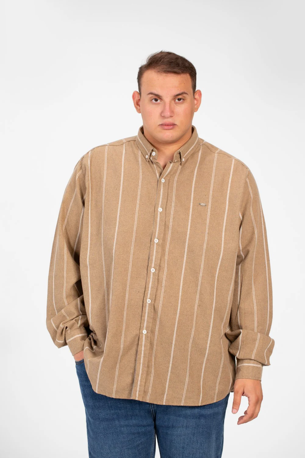 Men's Big Size Tomato Summer Striped Long Sleeve High Quality Shirt - Image 5