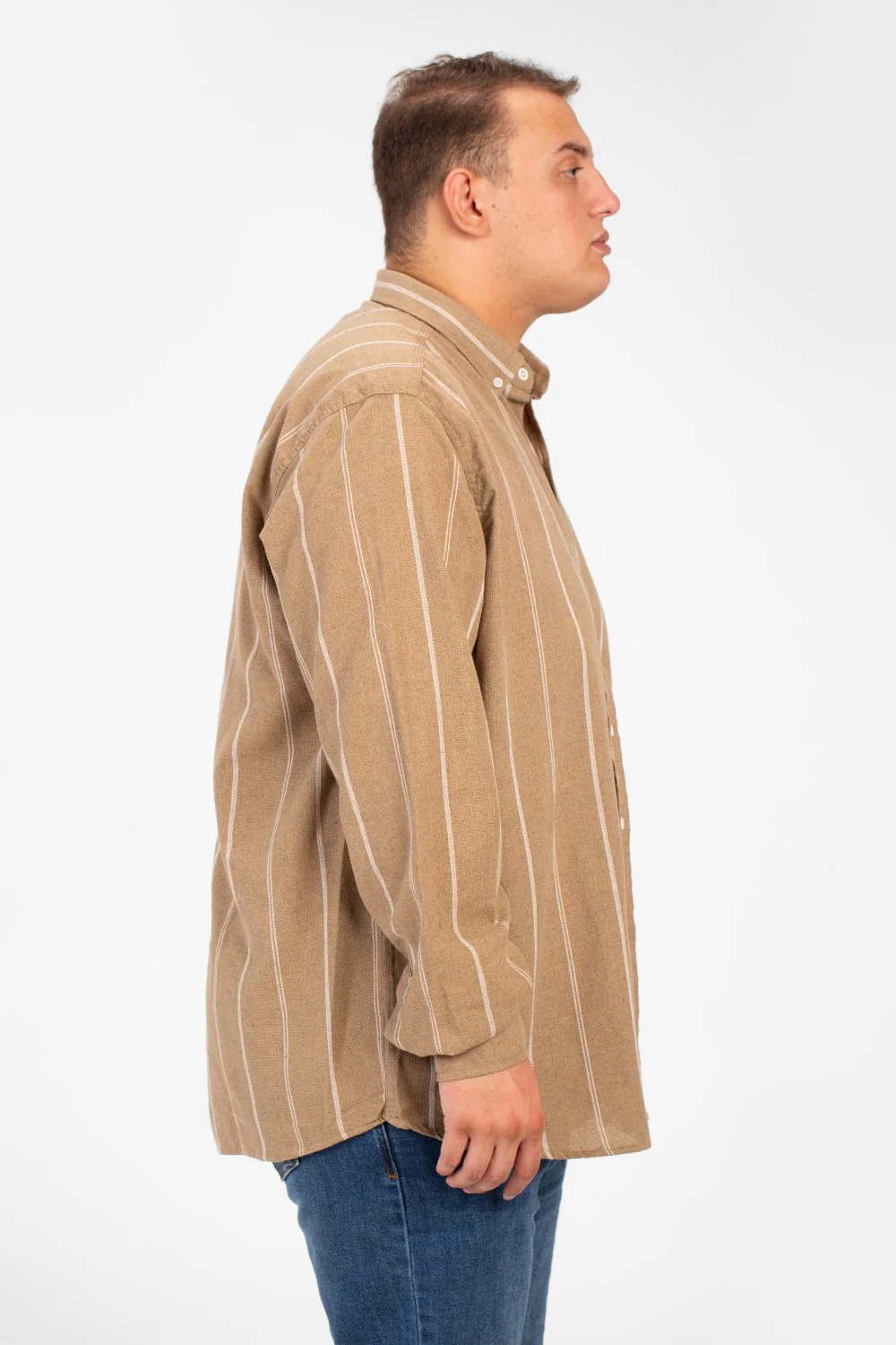 Men's Big Size Tomato Summer Striped Long Sleeve High Quality Shirt - Image 7
