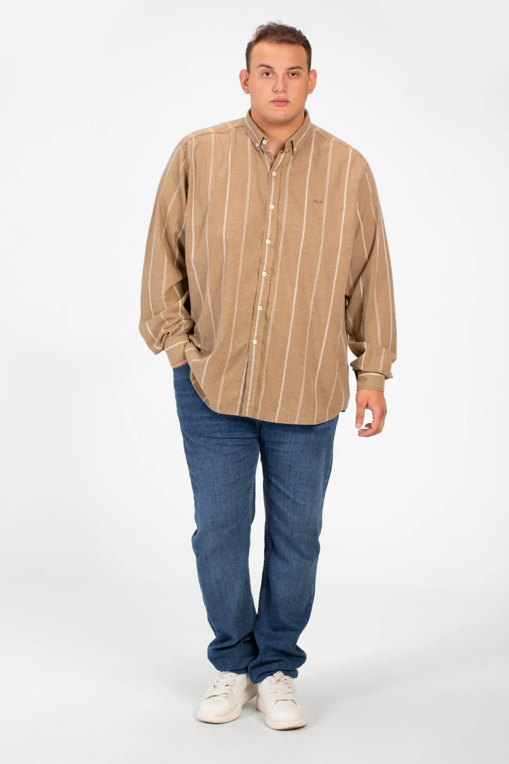 Men's Big Size Tomato Summer Striped Long Sleeve High Quality Shirt - Image 8
