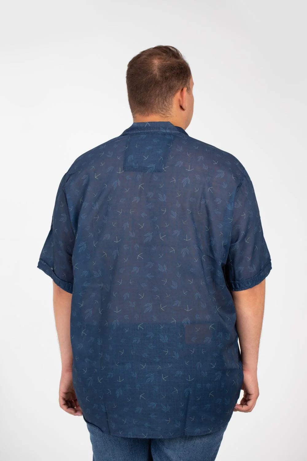Men's Big Size Transparent Jakar All Over Print Short Sleeve Shirt - Image 6