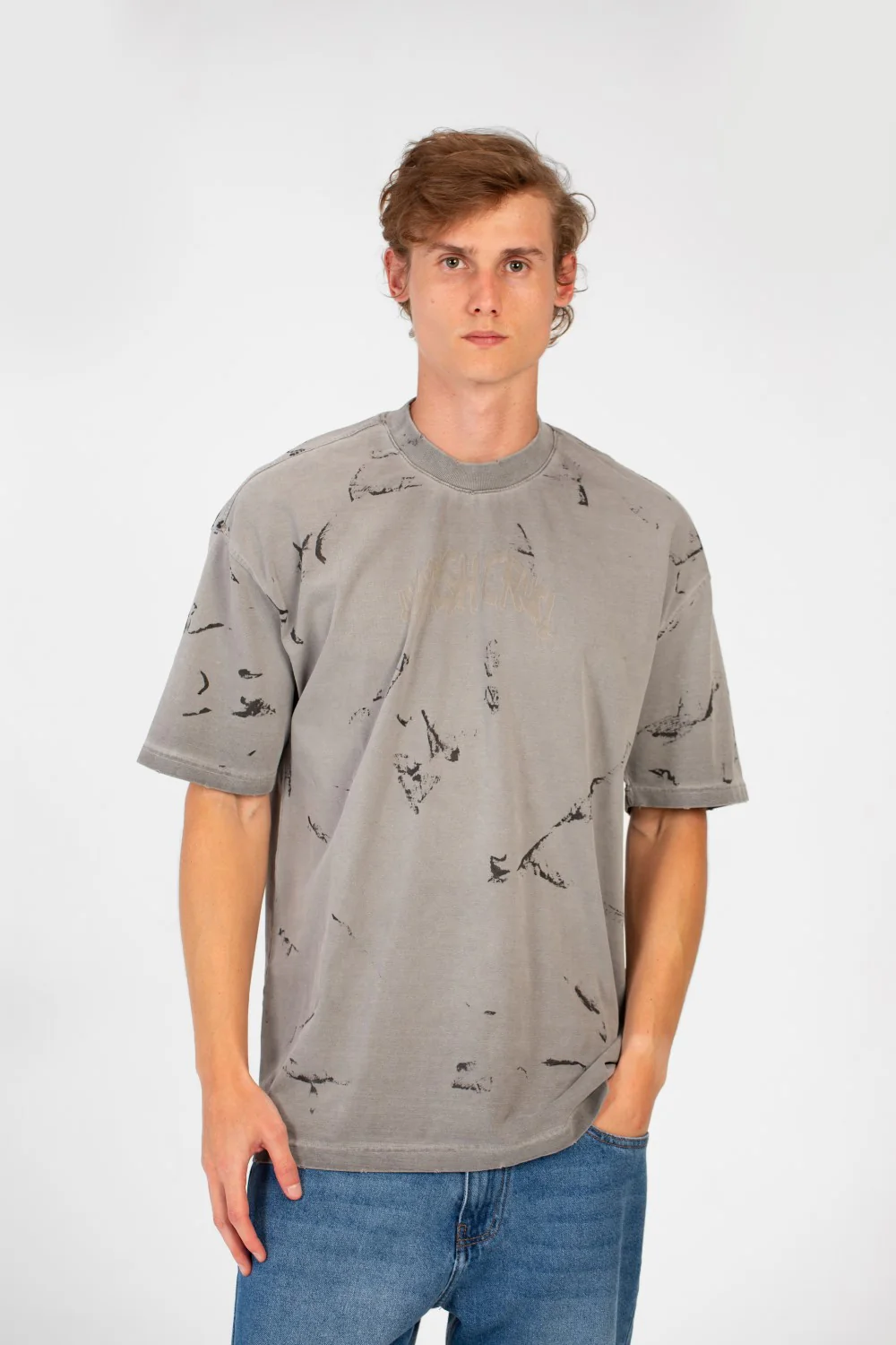 Men's Bolivar Oversized Short Sleeve Crew Neck Printed T-Shirt - Image 5