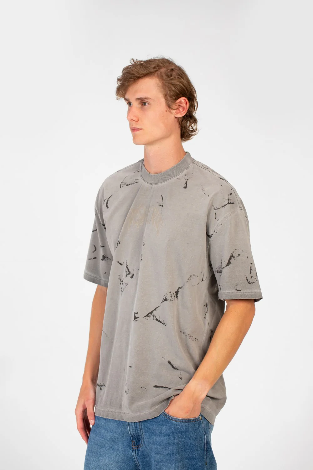 Men's Bolivar Oversized Short Sleeve Crew Neck Printed T-Shirt - Image 7