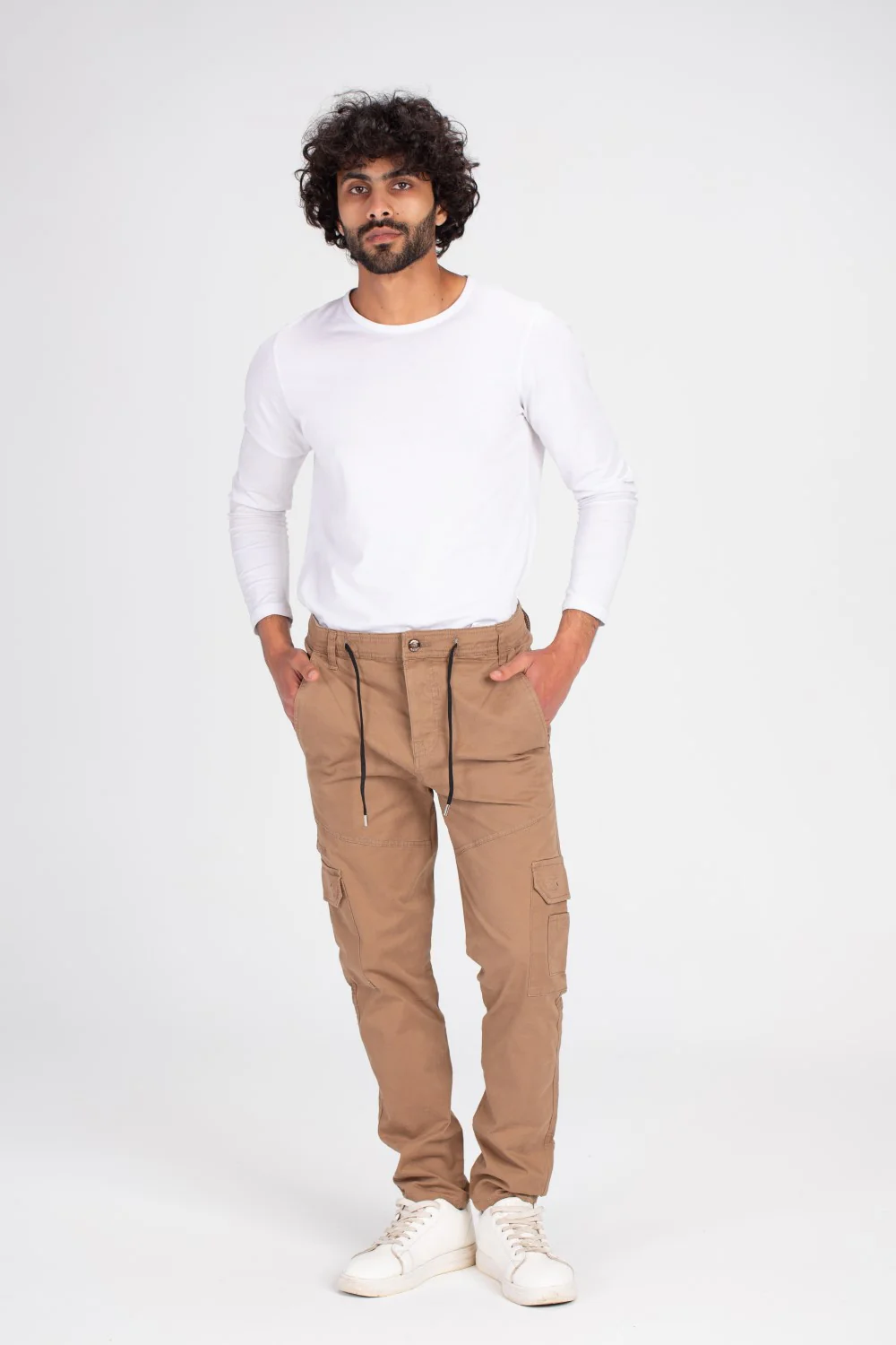 Men's Cargo Basic Made Of Soft Gabardines Pants - Image 9