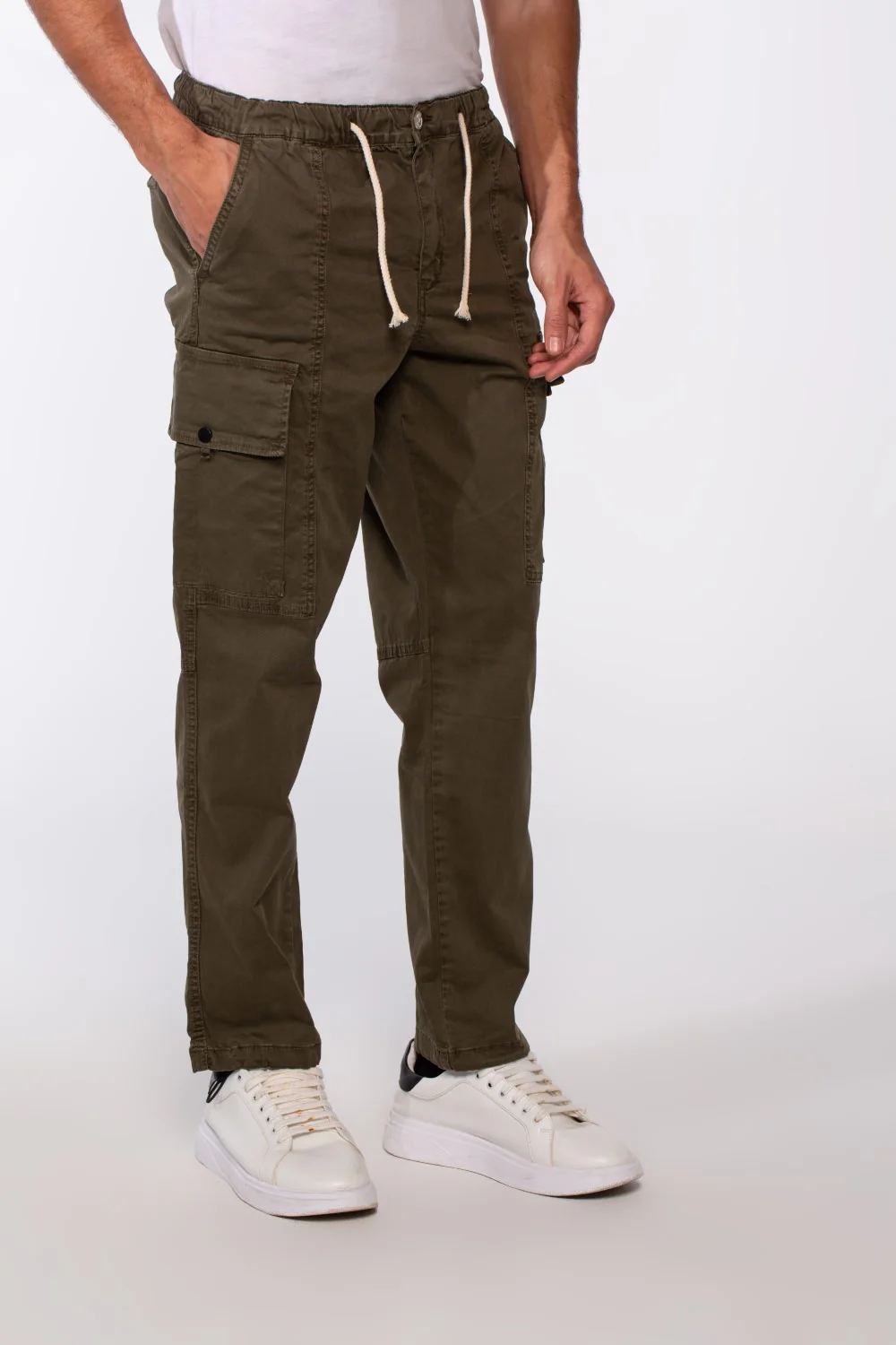 Men's Cargo Gabardine Sherwal Style Pants - Image 12