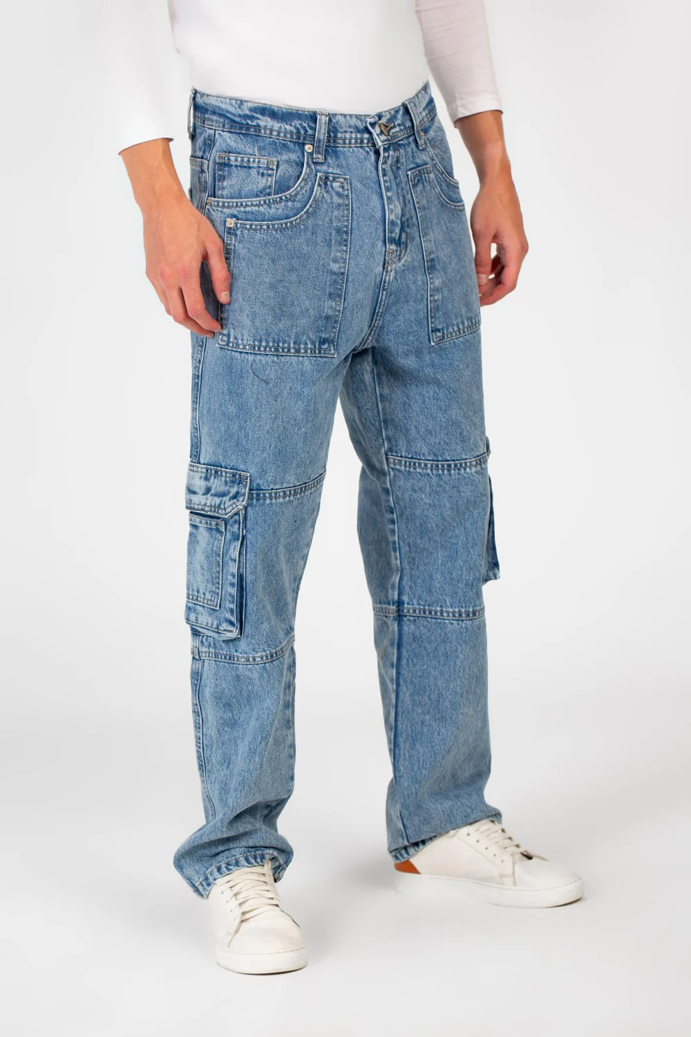 Men's Cargo Jeans Pants With A Modern Fit And Pockets - Image 15