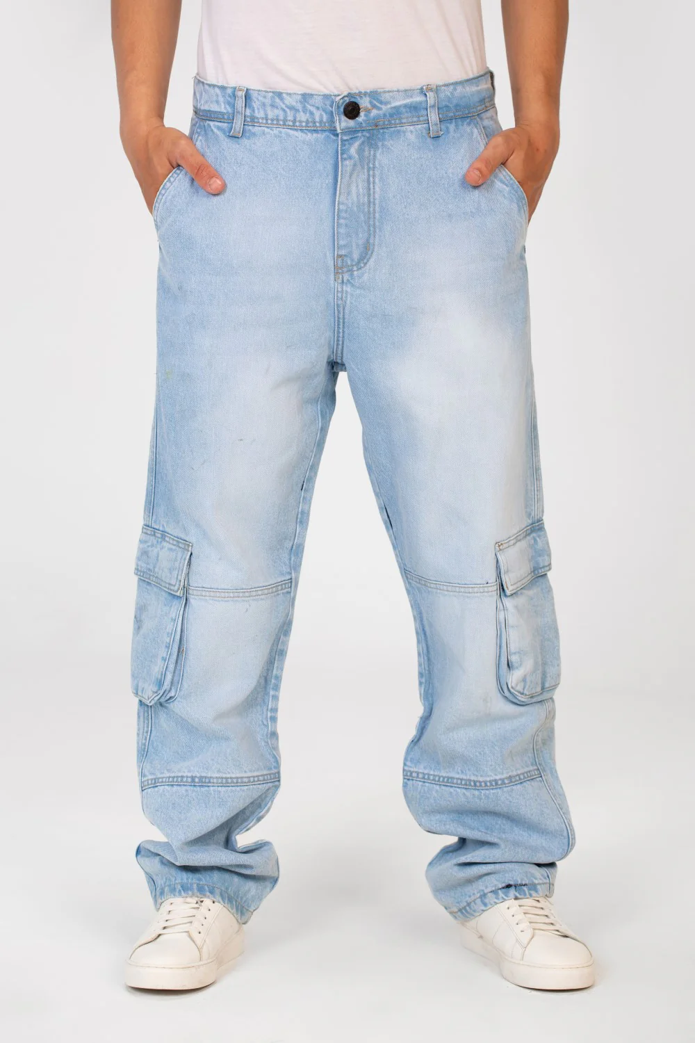 Men's Cargo Jeans Pants With A Modern Fit And Side Pockets - Image 21