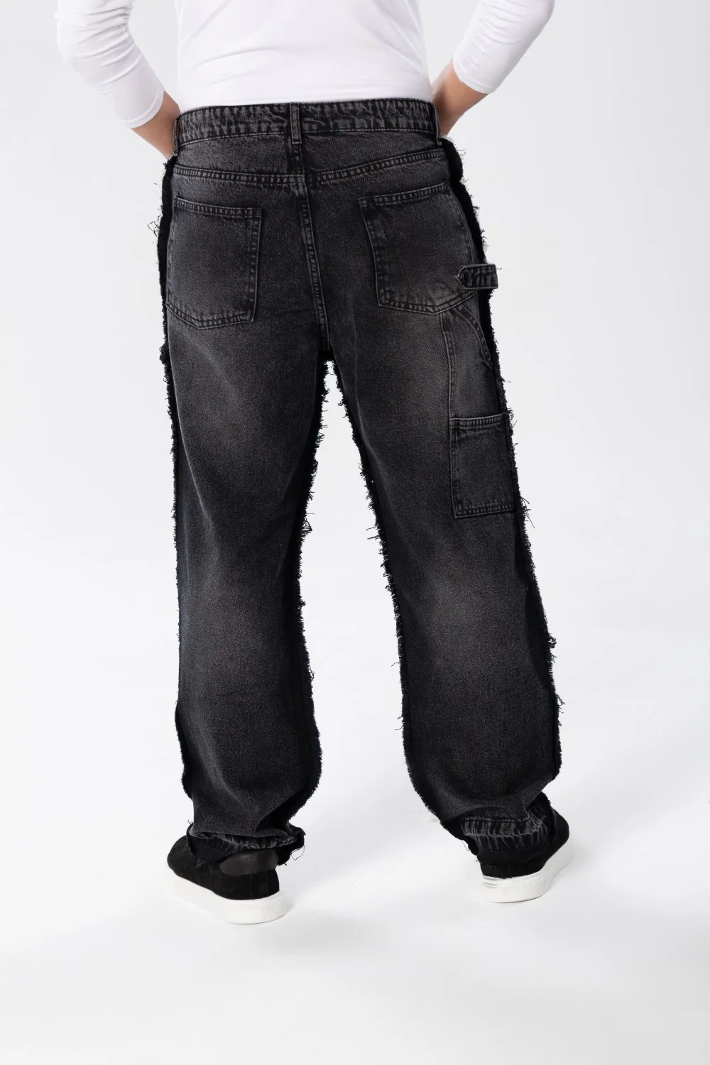 Men's Cargo Jeans Pants With A Modern Print And Cut - Image 6