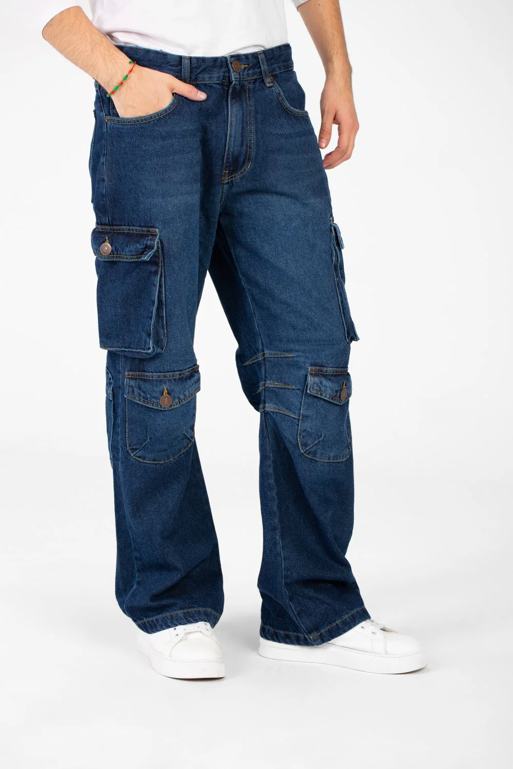 Men's Cargo Jeans Pants With Modern Pockets And A Comfortable Fit - Image 4