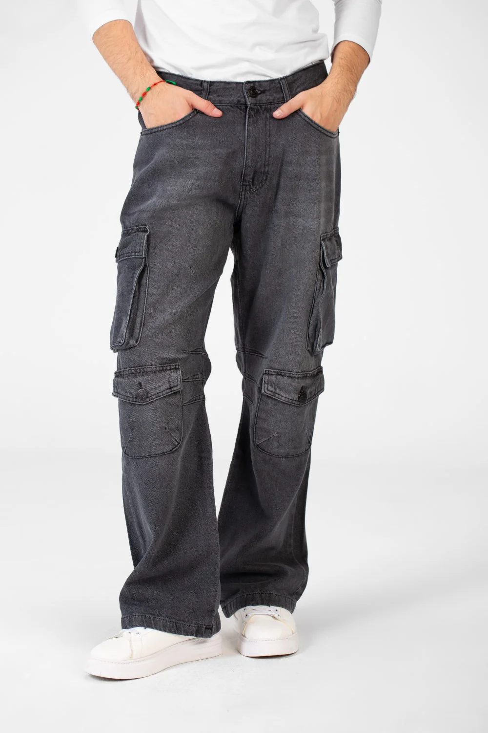 Men's Cargo Jeans Pants With Modern Pockets And A Comfortable Fit - Image 5