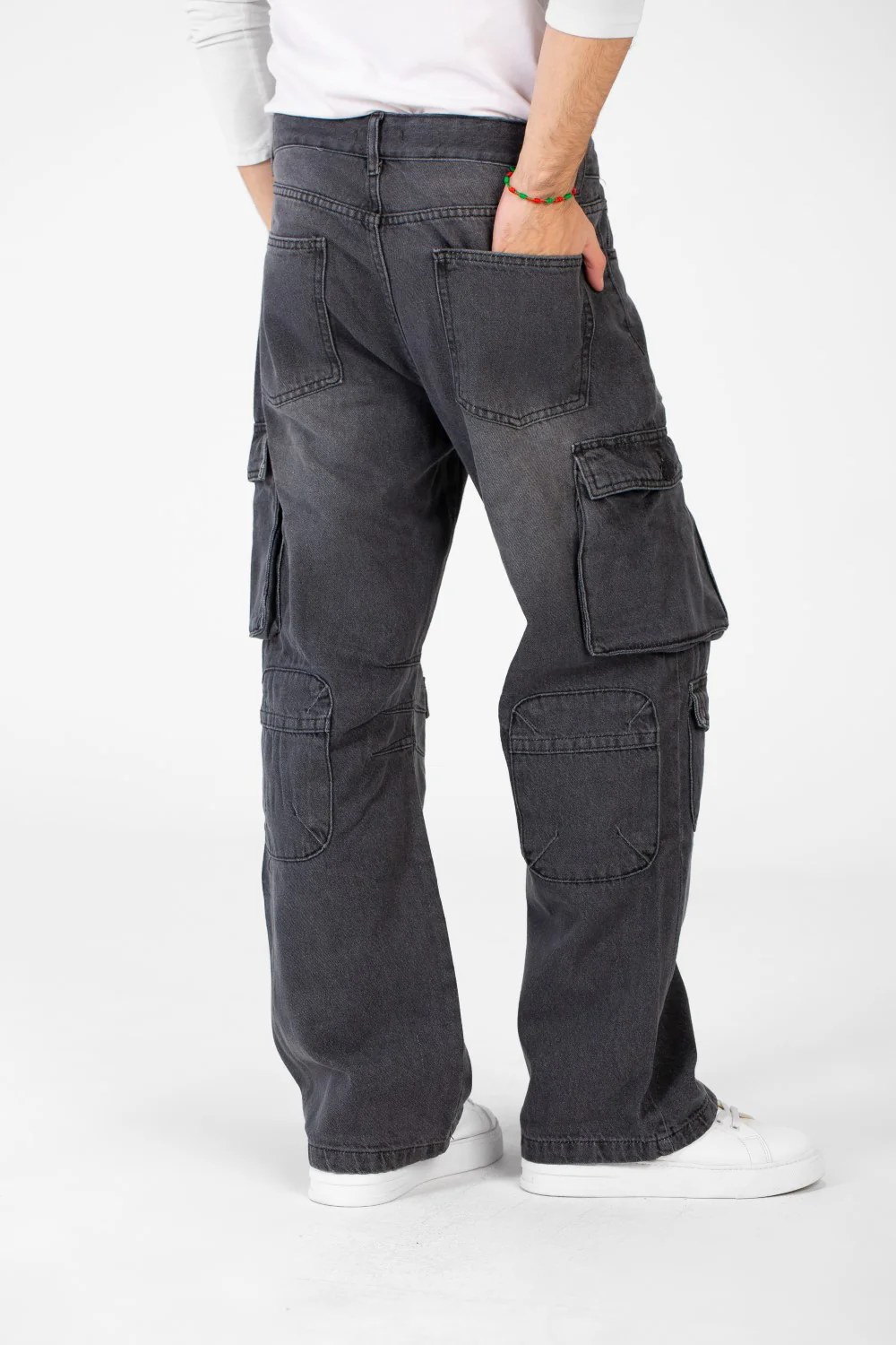 Men's Cargo Jeans Pants With Modern Pockets And A Comfortable Fit - Image 6